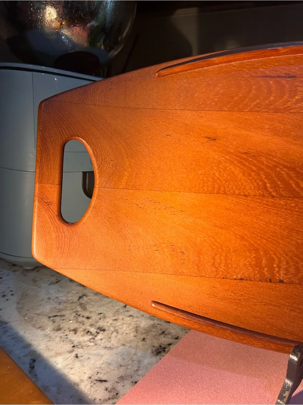 Vintage Dansk Oval Surfboard shaped teakwood Serving Tray